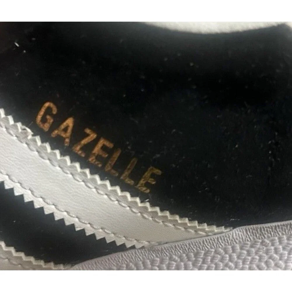 Adidas Gazelle Black Suede White Stripes /Soles Mens Sz 9 Sneakers Sport Shoes